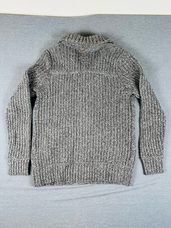 Boss Gray Knit Shawl Collar Button Cardigan - Picture 2 of 5